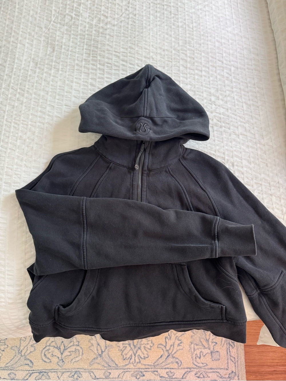 Lululemon Scuba Oversized Half Zip Hoodie Black XS/S